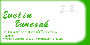 evelin buncsak business card